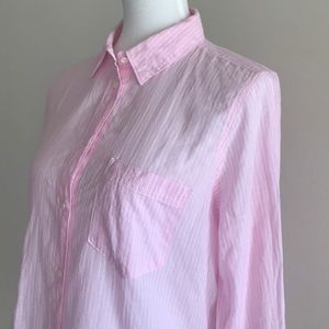 J. Crew ‘boy’ shirt in pink stripe - sz 10